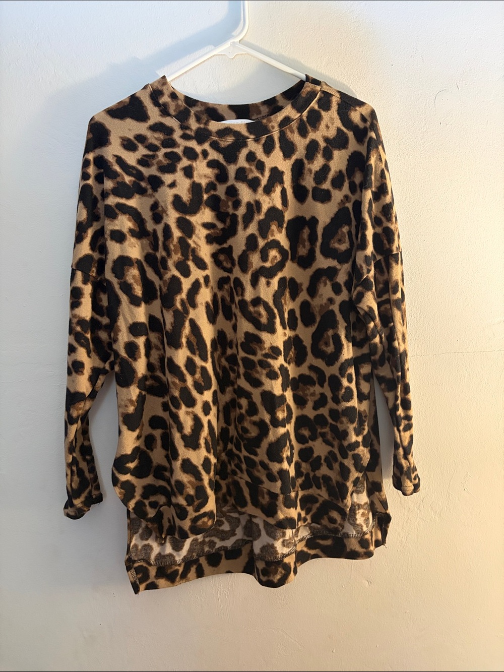 Amaryllis Leopard-Print Pullover in Brown and Cream